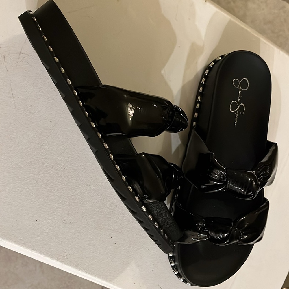 Jessica Simpson sandles black size 7 - Picture 4 of 4